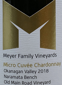 Meyer Family Vineyards Chardonnay Micro Cuvée Old Main Road Vineyardtext
