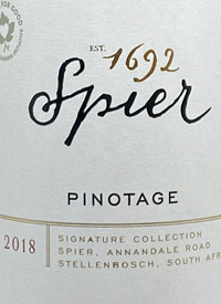 Spier Pinotage Signature Collectiontext