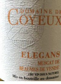 Domaine de Coyeux Elegans Muscat de Beaumes de Venise Vins Doux Natureltext