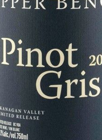 Upper Bench Pinot Gris Limited Releasetext