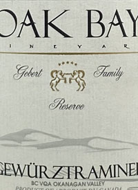 Oak Bay Vineyard Gebert Family Reserve Gewürztraminertext