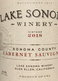 Lake Sonoma Sonoma County Cabernet Sauvignontext