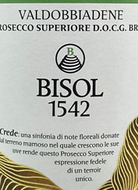 Bisol Crede Proseccotext