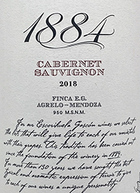 Escorihuela 1884 Cabernet Sauvignon Finca E.G.text