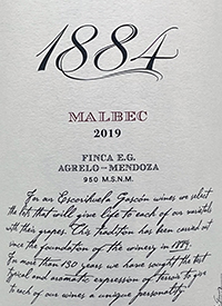 Escorihuela 1884 Malbec Finca E.G.text