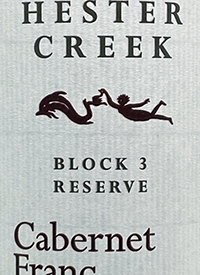 Hester Creek Block 3 Reserve Cabernet Franctext