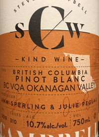 Campbell Kind Wines British Columbia Pinot Blanctext