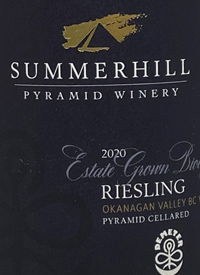 Summerhill Pyramid Winery Estate Grown Riesling Demeter Certified Biodynamictext