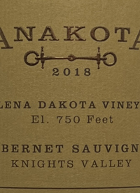 Anakota Cabernet Sauvignon Helena Dakota Vineyard El. 750 Feettext