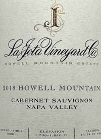 La Jota Vineyard Co. Howell Mountain Cabernet Sauvignontext