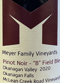 Meyer Family Vineyards Pinot Noir - B Field Blend McLean Creek Road Vineyardtext