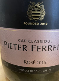 Cap Classique Pieter Ferreira Pinot Noir Rosé Extra Bruttext