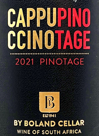 Boland Cellar Cappucino Pinotagetext