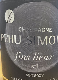 Champagne Pehu Simonet Fins Lieux # 1 Blanc de Noir Extra Bruttext
