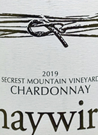 Haywire Chardonnay Secrest Mountain Vineyardtext