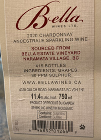 Bella Wines Chardonnay Ancestrale Bella Estate Vineyardtext