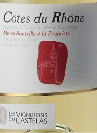 Les Vignerons du Castelas Côtes du Rhône Whitetext