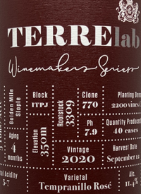 Terrelab Winemaker Series Tempranillo Rosétext