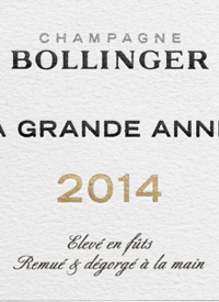 Champagne Bollinger La Grande Année Bruttext