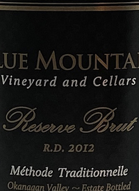 Blue Mountain Reserve Brut R.D. Méthode Traditionelletext