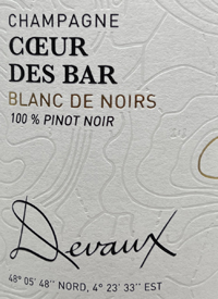 Champagne Devaux Coeur Des Bar Blanc de Noirtext