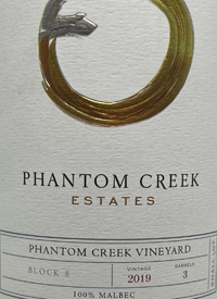 Phantom Creek Estates Phantom Creek Vineyard Malbec Block 8text