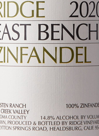 Ridge East Bench Zinfandeltext