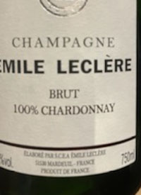 Champagne Emile Leclere Blanc de Blancstext