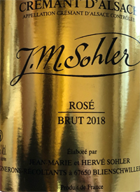 J. M. Sohler Crémant d'Alsace Brut Rosétext