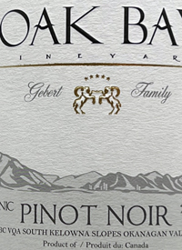 Oak Bay Vineyard Gebert Family Organic Pinot Noirtext