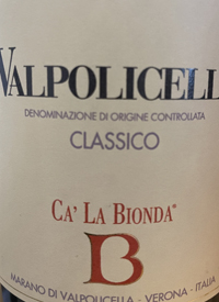 Ca' La Bionda Valpolicella Classicotext