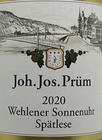 Joh. Jos. Prum Wehlener Sonnenhur Riesling Spatlesetext