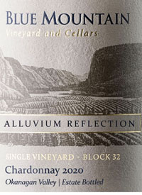 Blue Mountain Alluvium Reflection Chardonnay Single Vineyard Block 32text