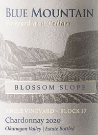 Blue Mountain Blossom Slope Chardonnay Single Vineyard Block 17text
