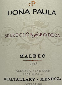 Doña Paula Selección de Bodega Malbec Alluvia Vineyardtext