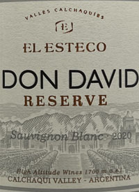 El Esteco Don David Reserve Sauvignon Blanctext