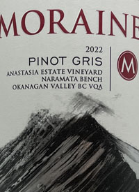 Moraine Pinot Gris Anastasia Estate Vineyardtext