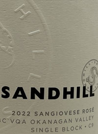 Sandhill Sangiovese Rosé Block No C9text