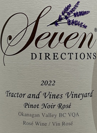 Seven Directions Tractor and Vines Vineyard Pinot Noir Rosétext