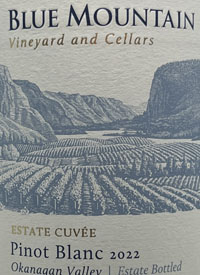 Blue Mountain Estate Cuvée Pinot Blanctext