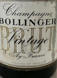 Champagne Bollinger Vintage Bruttext