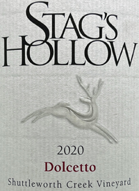 Stag's Hollow Dolcetto Shuttleworth Creek Vineyardtext