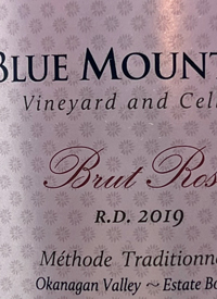 Blue Mountain Brut Rosé R.D. Méthode Traditionelletext
