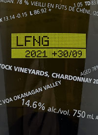 Laughing Stock Vineyards Chardonnay +30/09text