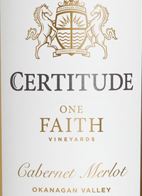 Certitude One Faith Vineyards Cabernet Merlottext