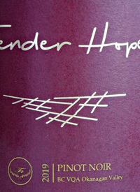 Tender Hope Winery Pinot Noir Thacker Drive Vineyardtext