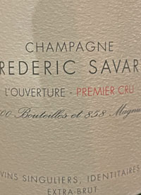 Champagne Frédéric Savart l'Ouverture 1er Cru Bruttext