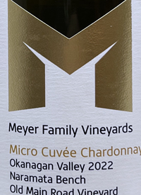 Meyer Family Vineyards Chardonnay Micro Cuvée Old Main Rd Vineyardtext