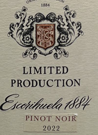 Escorihuela 1884 Limited Production Pinot Noirtext