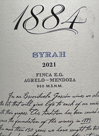 Escorihuela 1884 Syrah Finca E.G.text